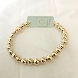 classic gold 6mm bead bracelet
